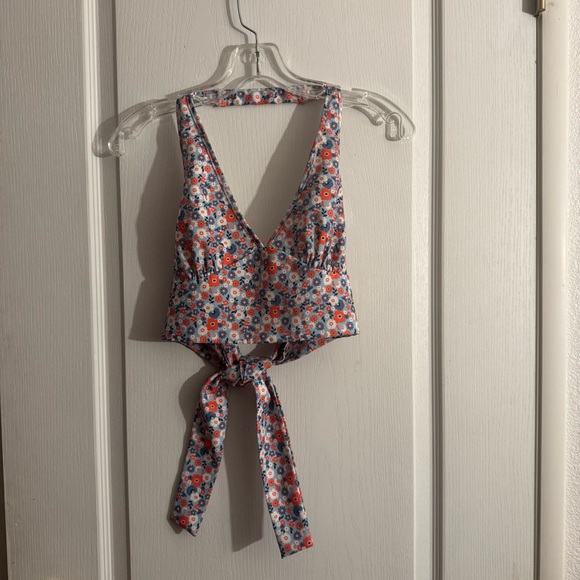 Altar'd State Floral Tie-Back Tank Top - Picture 1 of 4